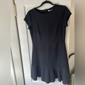 Gap Black Scuba Short Sleeve Dress